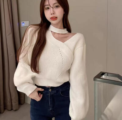 V-Neck Knitted Sweater