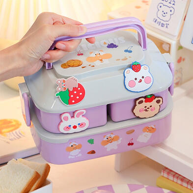 Double Grid Layer Lunch Box