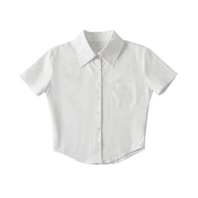 White Cropped Polo