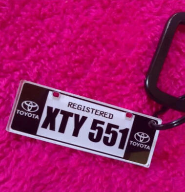 Car Plate Keychain